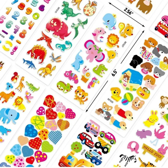 Stickers for Kids 1000+, 3D Puffy Stickers 40 Different Sheets, Cute Sticker bu - Picture 5 of 8